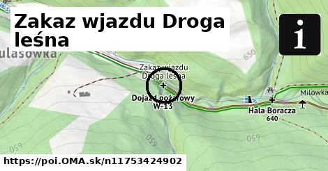 Zakaz wjazdu Droga leśna