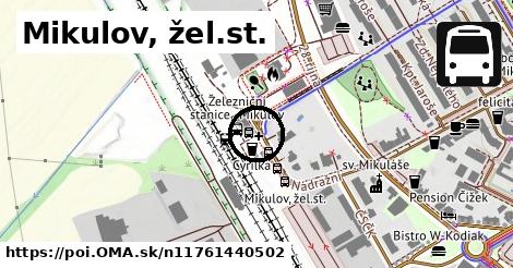 Mikulov, žel.st.