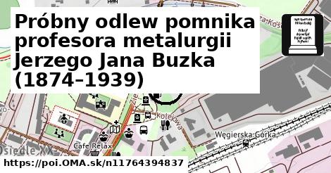 Próbny odlew pomnika profesora metalurgii Jerzego Jana Buzka (1874–1939)