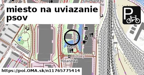 miesto na uviazanie psov