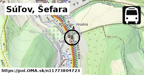 Súľov, Šefara