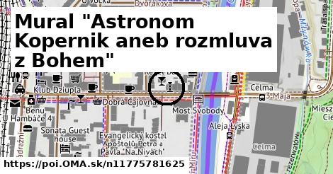 Mural "Astronom Kopernik aneb rozmluva z Bohem"