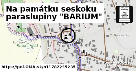 Na památku seskoku paraslupiny "BARIUM"