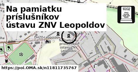 Na pamiatku príslušníkov ústavu ZNV Leopoldov