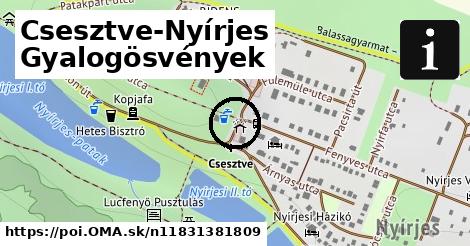 Csesztve-Nyírjes Gyalogösvények