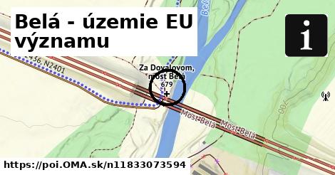 Belá - územie EU významu