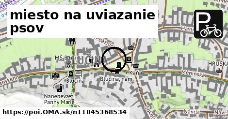 miesto na uviazanie psov