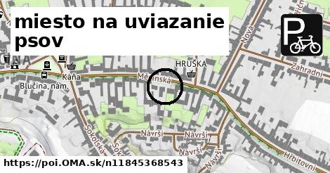 miesto na uviazanie psov