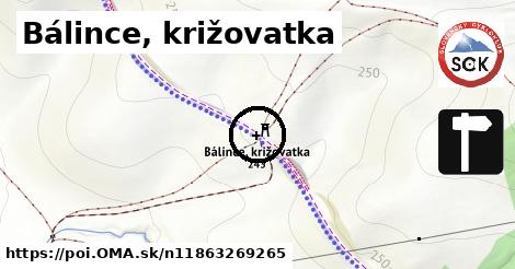 Bálince, križovatka