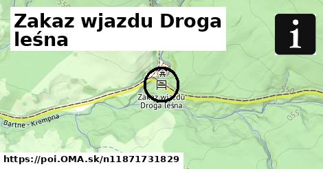 Zakaz wjazdu Droga leśna