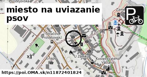 miesto na uviazanie psov