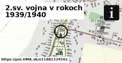 2.sv. vojna v rokoch 1939/1940