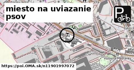 miesto na uviazanie psov