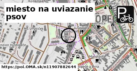 miesto na uviazanie psov