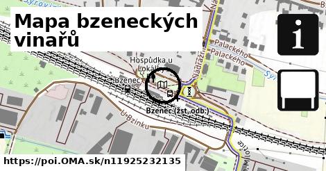 Mapa bzeneckých vinařů