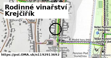 Rodinné vinařství Krejčiřík