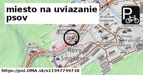 miesto na uviazanie psov