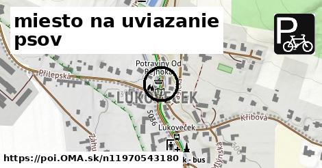 miesto na uviazanie psov