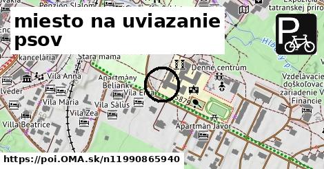 miesto na uviazanie psov