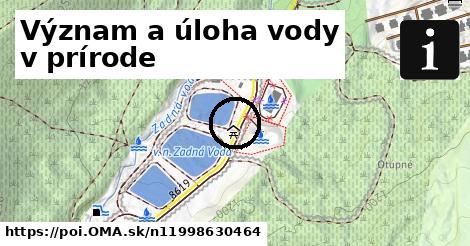 Význam a úloha vody v prírode