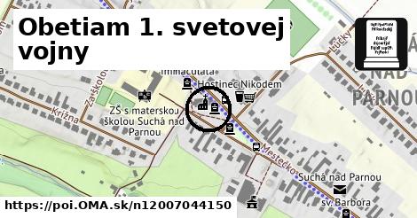 Obetiam 1. svetovej vojny