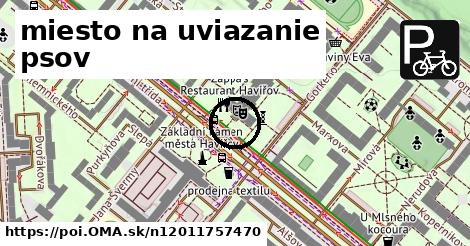 miesto na uviazanie psov