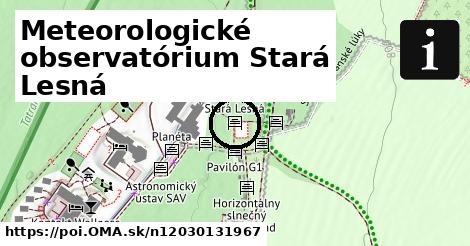 Meteorologické observatórium Stará Lesná