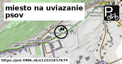 miesto na uviazanie psov