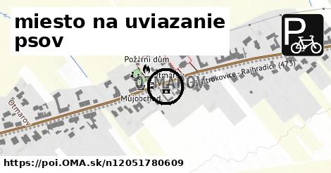 miesto na uviazanie psov