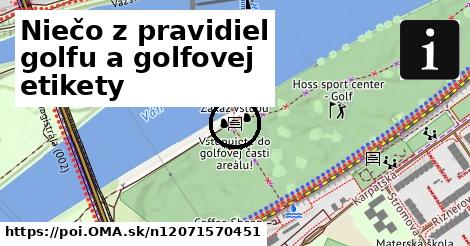 Niečo z pravidiel golfu a golfovej etikety