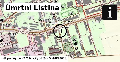 Úmrtní Listina