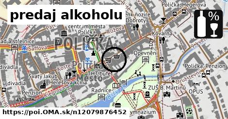 predaj alkoholu