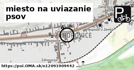 miesto na uviazanie psov