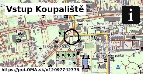 Vstup Koupaliště