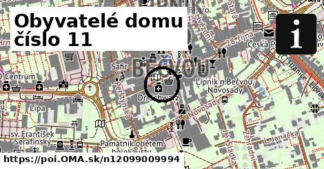 Obyvatelé domu číslo 11