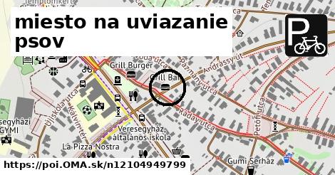 miesto na uviazanie psov