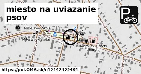 miesto na uviazanie psov