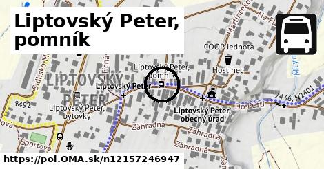 Liptovský Peter, pomník