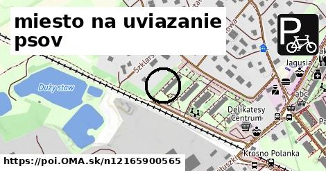 miesto na uviazanie psov