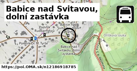 Babice nad Svitavou, dolní zastávka