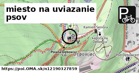 miesto na uviazanie psov