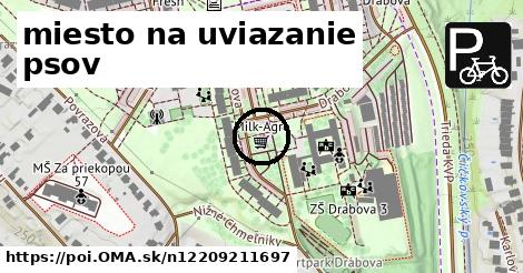 miesto na uviazanie psov