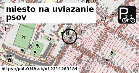 miesto na uviazanie psov