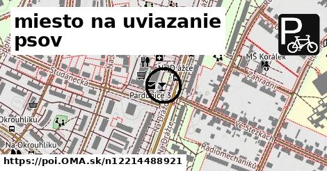 miesto na uviazanie psov