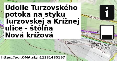 Údolie Turzovského potoka na styku Turzovskej a Krížnej ulice - štôlňa Nová krížová