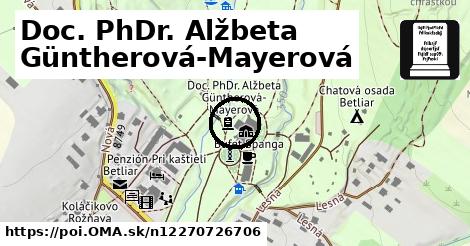 Doc. PhDr. Alžbeta Güntherová-Mayerová