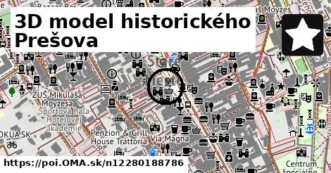 3D model historického Prešova