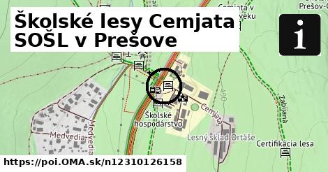 Školské lesy Cemjata SOŠL v Prešove