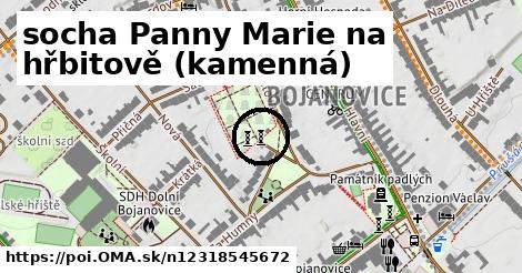 socha Panny Marie na hřbitově (kamenná)