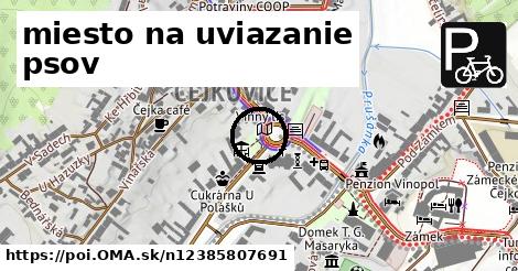 miesto na uviazanie psov